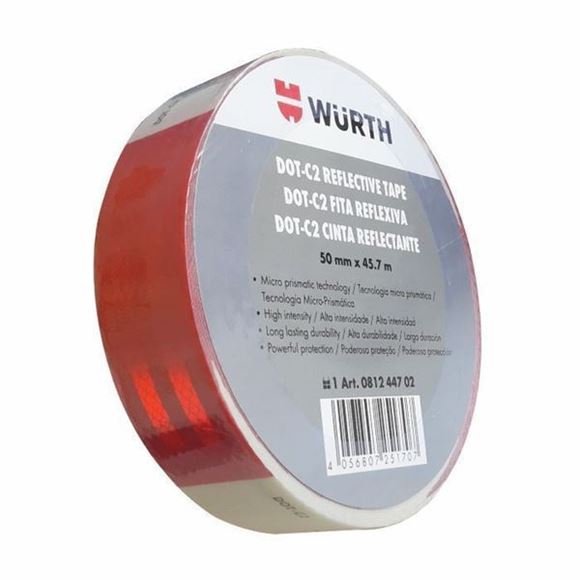 Ynter Industrial. Cinta reflectiva rojo/blanco 45.7 mts Wurth - Ynter  Industrial