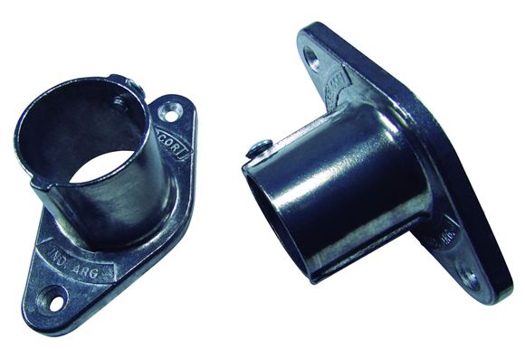 Imagen de Soporte aluminio pulido p/ barrote curvo-recto "SABELCORT" x par- Ynter