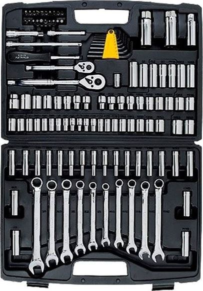 Imagen de Jgo dados Stanley enc. 1/4"- 3/8" + combinadas 123pcs-Ynter