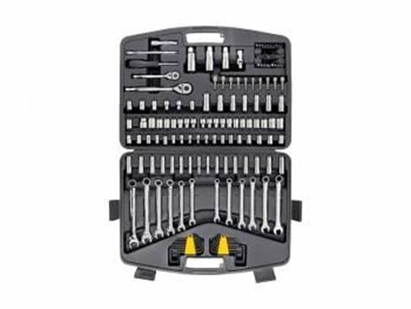 Imagen de Jgo dados Stanley enc. 1/4"- 3/8" + combinadas 145pcs-Ynter