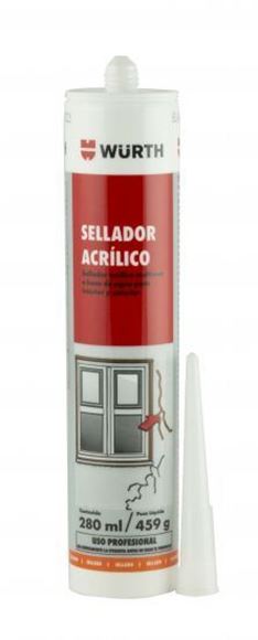 Imagen de Sellador acrílico Wurth gris 280ml pintable - Ynter Industrial