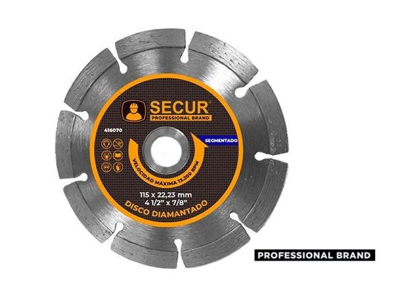 Imagen de Disco diamantado segmentado 9" Secur- Ynter Industrial