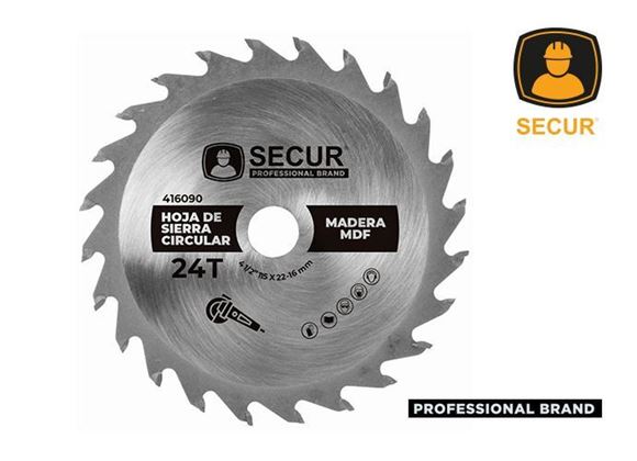 Imagen de Hoja de sierra circular Secur 4 1/2" (115 mm) - 24 dientes- Ynter