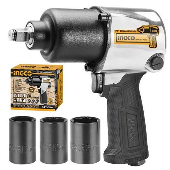 Imagen de Llave De Impacto 1/2" Neumatica 610Nm Ingco - Ynter