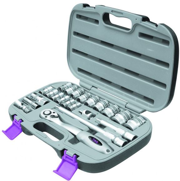 Imagen de Juego dados  NEO encastre 1/2" 22 piezas C/maleta -Ynter Ind