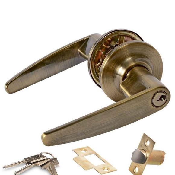 Imagen de Manija Pomo Yale Dover Bronce C/llave 460350 - Ynter