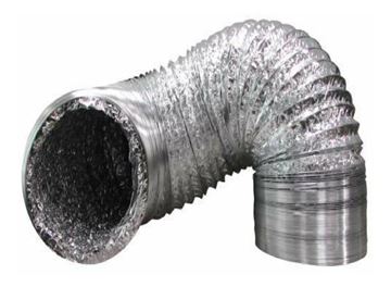 Imagen de Caño corrugado aluminio extractor extensible MT-110mm-Ynter Industrial
