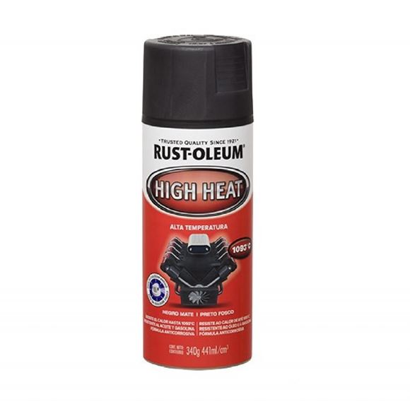 Imagen de Aerosol Rust Oleum auto alta temp.negro mate 340 G- Ynter Industrial