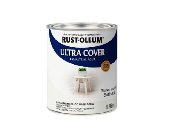 Imagen de Esmalte Al Agua Ultra Cover Rust Oleum 0.946L Blanco Jazmin-Ynter Industrial