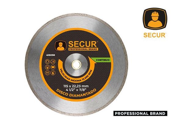 Imagen de Disco diamantado continuo 4.5" Secur - Ynter Industrial