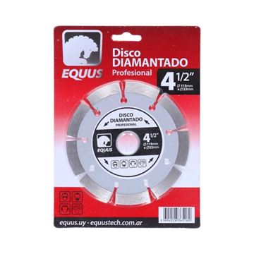 Imagen de Disco de corte diamantado Equus segmentado 115mm 4½ - Ynter Industrial