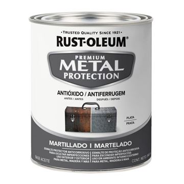 Imagen de Protector oxido brochable Rust Oleum plata martillado 0.946L-Ynter Industrial