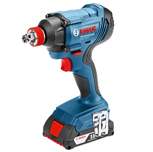 Imagen de Atornillador y Llave de impacto Bosch 18V c/ 2 Batería y maletín GDX 180-LI