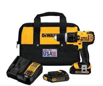 Imagen de Taladro/atornillador Dewalt c/percutor 1/2" 20v ION-LITIO - Ynter Industrial