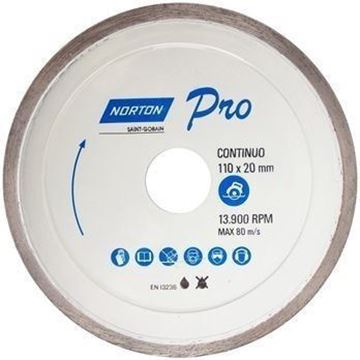 Imagen de Disco diamantado Norton classic 230mm continuo porcelana - Ynter Industrial