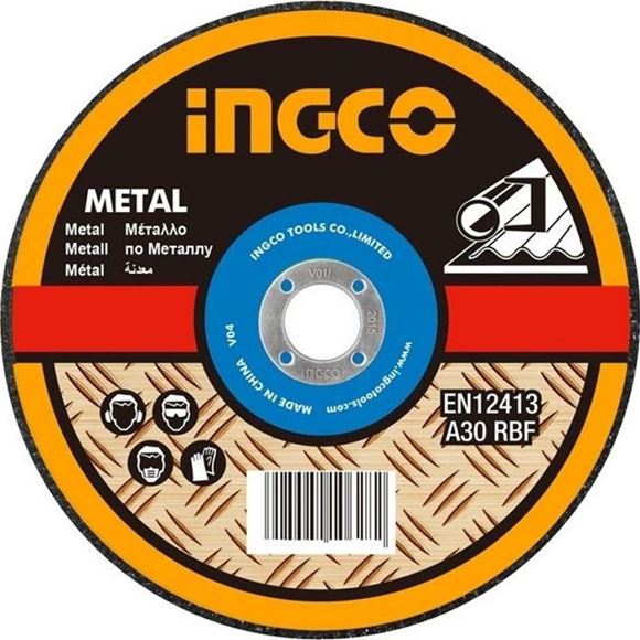 Imagen de Disco abrasivo corte metal 9" x 1.6mm centro plano Ingco-Ynter Industrial