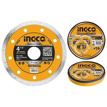 Imagen de Disco continuo turbo cerámica lata x 10pcs 4 1/2 x 22.2mm Ingco - Ynter Industrial