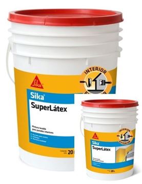 Imagen de Pintura latex superlavable SIKA SUPERLATEX 4+20lt - Ynter Industrial