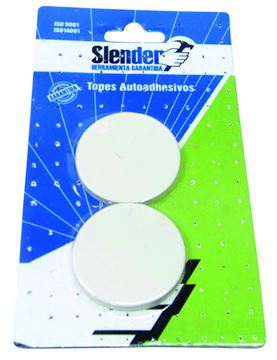 Imagen de Tope polyf. autoad. redondos 46 x 4mm 2uni. Slender -Ynter Industrial