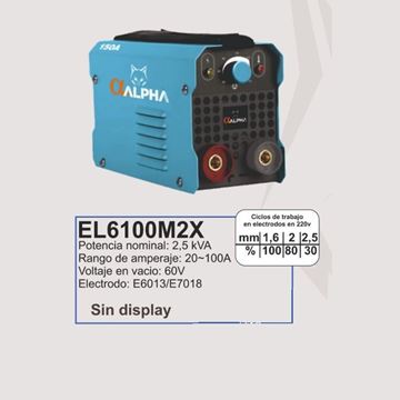 Imagen de Soldadora Alpha Pro inverter electrodo 2.5 KVA 20-100A-Ynter Industrial