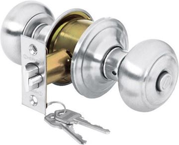 Imagen de Pomo oval cromado  sistema llave/botón ciego Hermex -Ynter Industrial