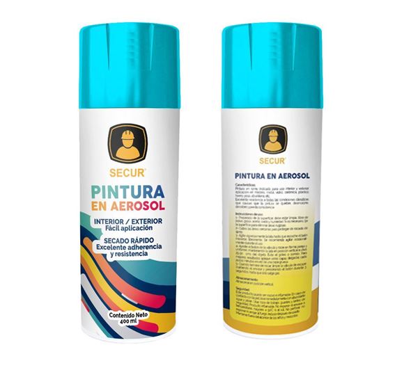 Imagen de Pintura en aerosol celeste 400 ml Secur - Ynter Industrial