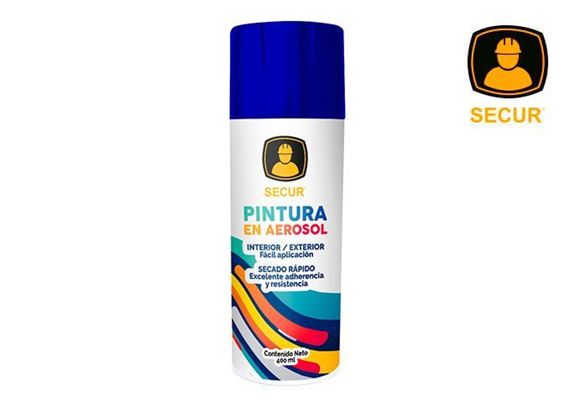 Imagen de Pintura en aerosol azul 400 ml Secur - Ynter Industrial