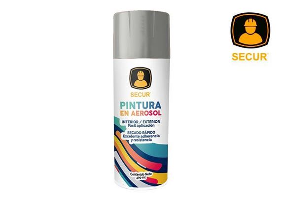 Imagen de Pintura en aerosol cromo brillante 400 ml Secur - Ynter Industrial