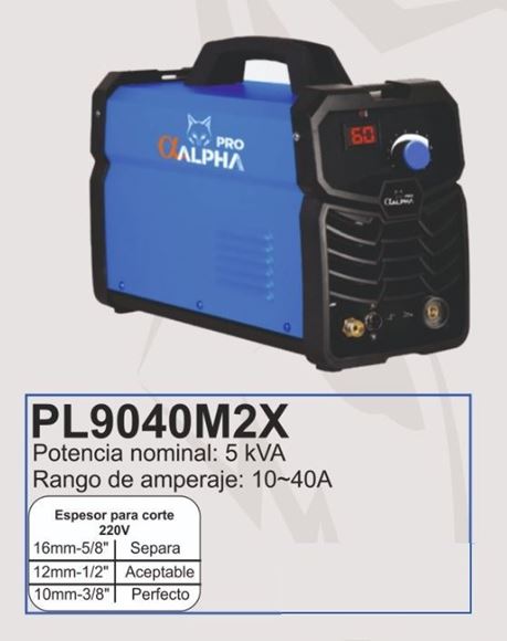 Imagen de Cortadora de plasma Alpha Pro Inverter 10 -40A -Ynter Industrial