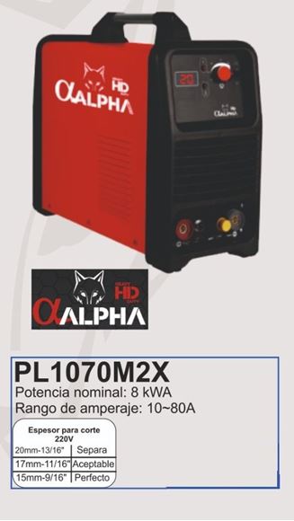 Ynter Industrial. Cortadora de plasma Alpha Pro Inverter 10 -80A -Ynter  Industrial