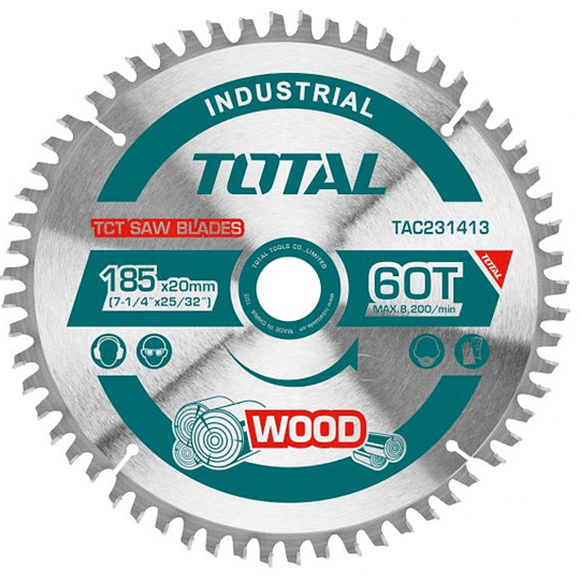 Imagen de Hoja de sierra 185mm (7-1/4") 60 dientes Total - Ynter Industrial