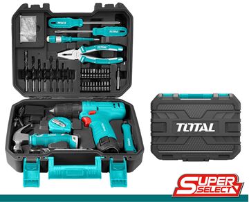 Imagen de Set 81 piezas c/atornillador inalambrico 12v Super Select Total - Ynter Industrial