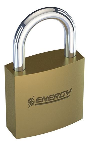 Imagen de Candado bronce Energy 75mm baño de bronce - Ynter Industrial