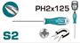 Imagen de Destornillador punta PH2 6.0*125mm industrial Total - Ynter Industrial