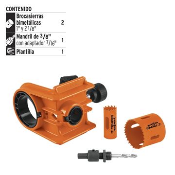 Imagen de Juego corona 4 pzas c/planitlla Truper KITB-4X - Ynter Industrial