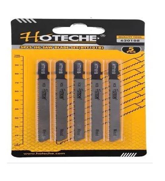 Imagen de Hojas sierra para calar madera 5 piezas Hoteche HTT101B - Ynter Industrial