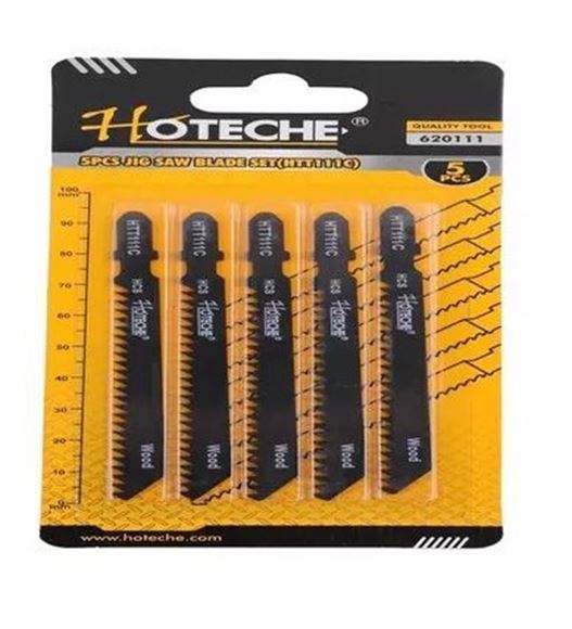 Imagen de Hojas sierra para calar madera 5 piezas Hoteche HTT111C - Ynter Industrial