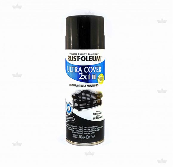 Imagen de Pintura Rust Oleum Aerosol ultra cover Negro semi brillo