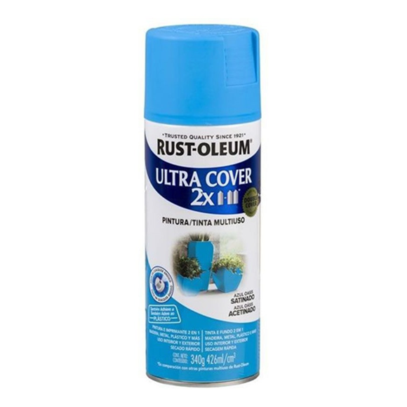 Imagen de Pintura Rust Oleum Aerosol ultra cover Azul Oasis Satinado