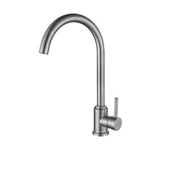 Imagen de Griferia Monocomando Pico Alto Mesada Ac. Inox 35cm -Ynter