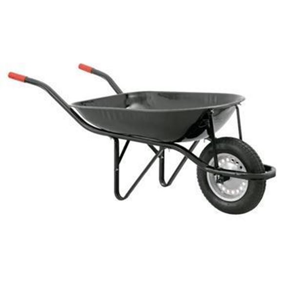 Imagen de Carretilla Chapa Rueda Inflable 60 litros Negra - Ynter Industrial