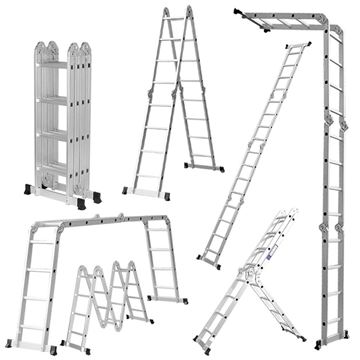 Imagen de Escalera andamio multifunción aluminio 16 escalones 4 x 4