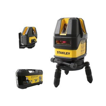 Imagen de Nivel Laser Stanley 5 líneas Alcance 10mts + soporte