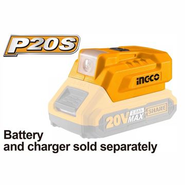 Imagen de Cargador Power Bank Usb a batería litio 20v Ingco - Ynter Industrial