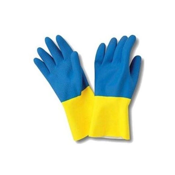 Imagen de Guantes de Goma Bicolor Nro 9 - Ynter Industrial