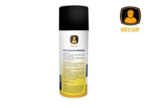 Imagen de Pintura en aerosol negro mate 400 ml  Secur - Ynter Industrial