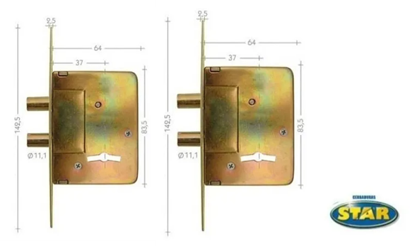 Imagen de Cerrojo Star combinado 200 S Original x2un - Ynter Ind