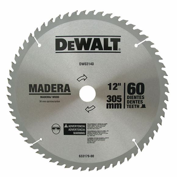 Imagen de Hoja Sierra Dewalt 12X40 Dientes P/Madera - Ynter Industrial