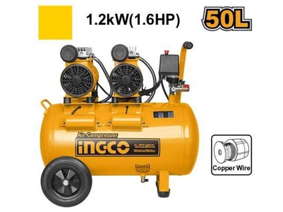 Imagen de Compresor Libre de Aceite 50LT Ingco Uso Odontologico - Ynter
