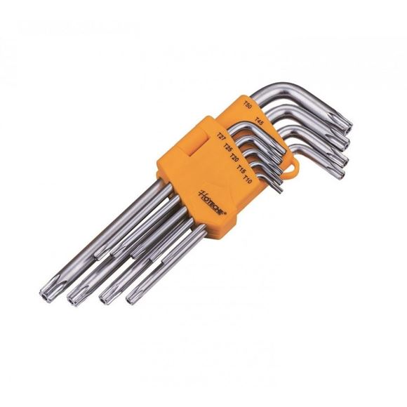 Imagen de Set X 9 Llaves Torx Extra Largas Hoteche - Ynter Industrial